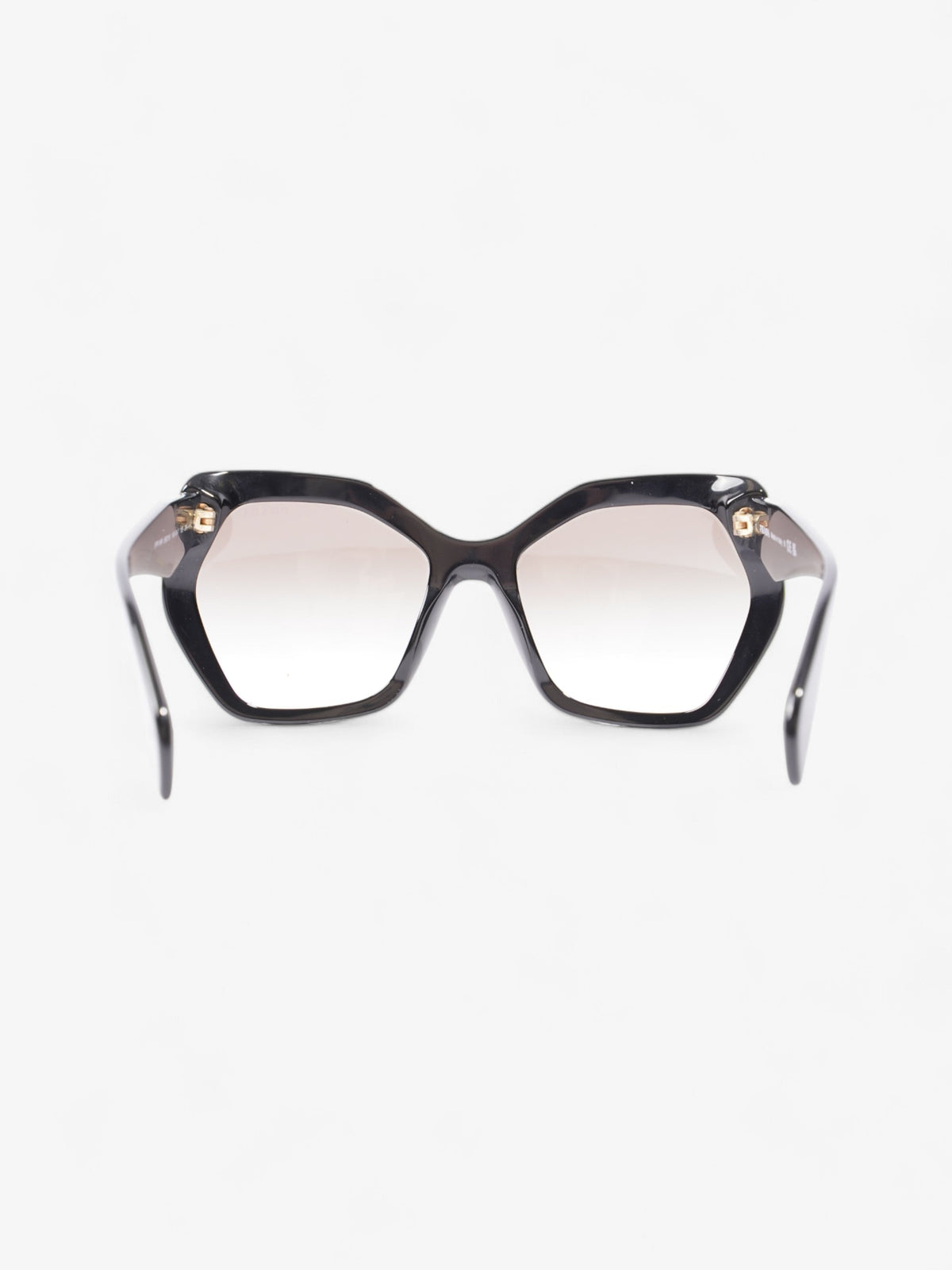 Prada Symbole Logo Irregular Sunglasses Black Acetate 135mm