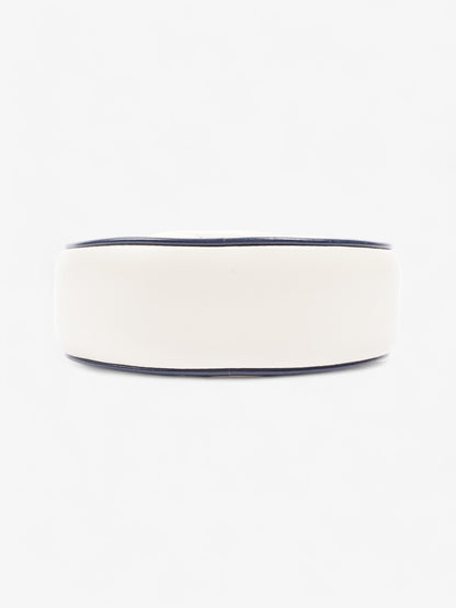 Gucci GG Marmont Round White / Navy Blue Matelasse Leather
