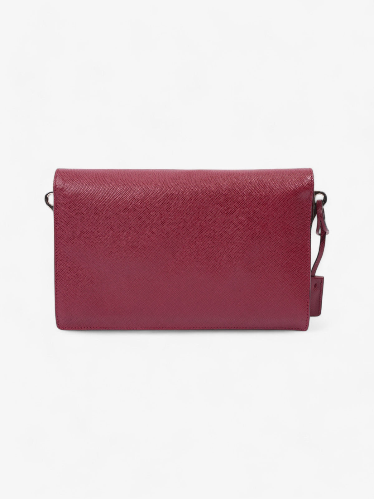 Prada Sound Two Way Bag Burgundy Saffiano Leather