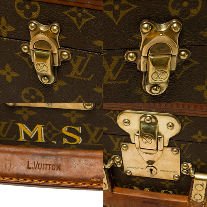 LOUIS VUITTON Customized Bisten 60 Dog Kennel for small dog in brown canvas