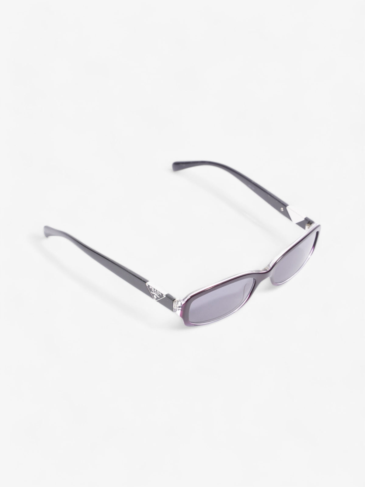 Prada Small Frame Sunglasses Black / Purple Acetate 135mm