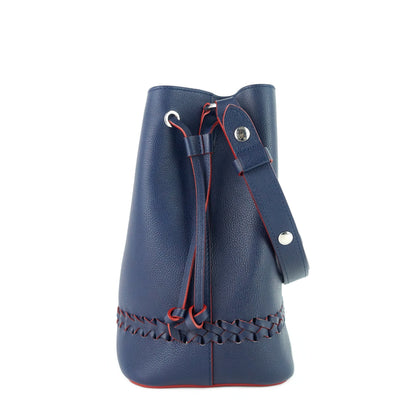 LOUIS VUITTON LockMe Calfskin Leather Braided Bucket Bag