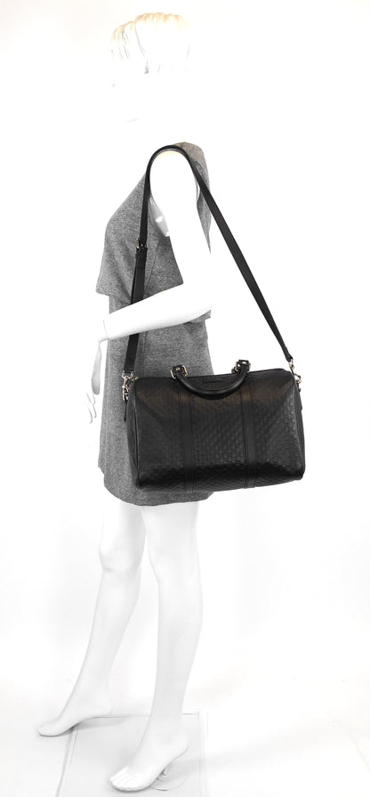 Joy Medium Boston Microguccissima Leather Bag
