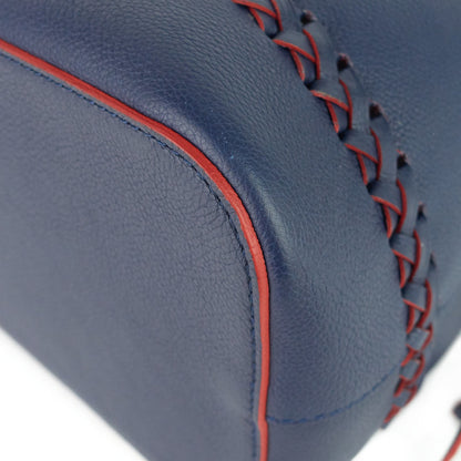 LOUIS VUITTON LockMe Calfskin Leather Braided Bucket Bag