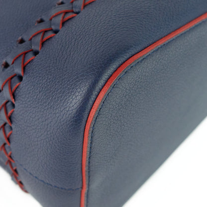 LOUIS VUITTON LockMe Calfskin Leather Braided Bucket Bag