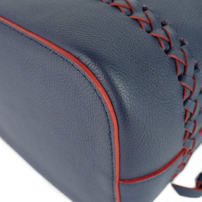 LOUIS VUITTON LockMe Calfskin Leather Braided Bucket Bag