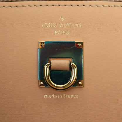 LOUIS VUITTON City Steamer MM Black Creme Bourgogne Calfskin Tote Bag