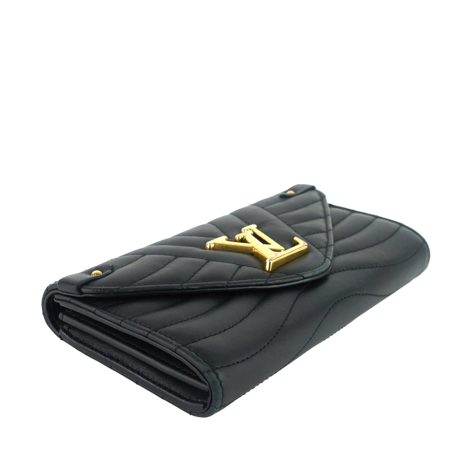 LOUIS VUITTON New Wave Calfskin Leather Long Wallet Bag
