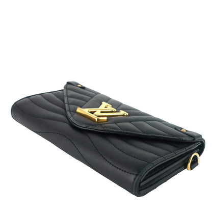LOUIS VUITTON New Wave Calfskin Leather Long Wallet Bag