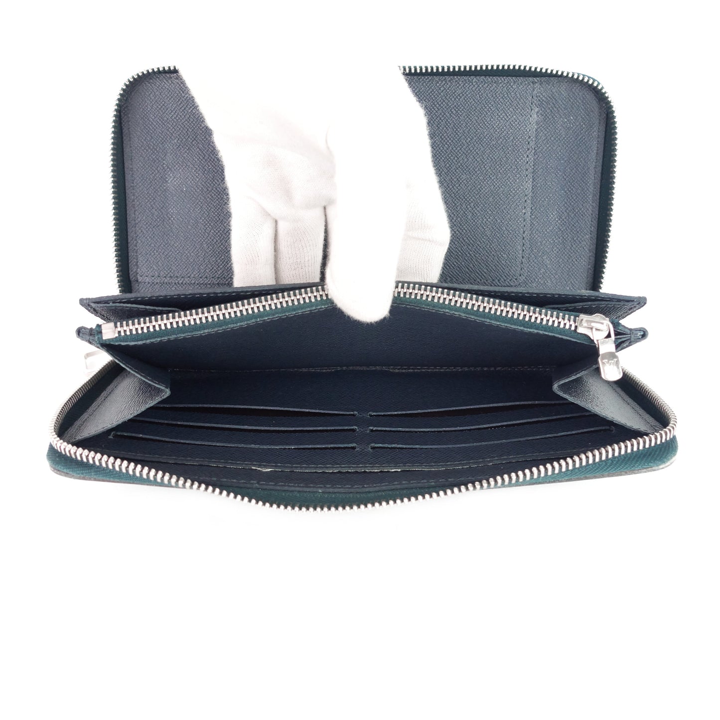 LOUIS VUITTON Zippy Navy Blue Epi Leather Organizer Wallet