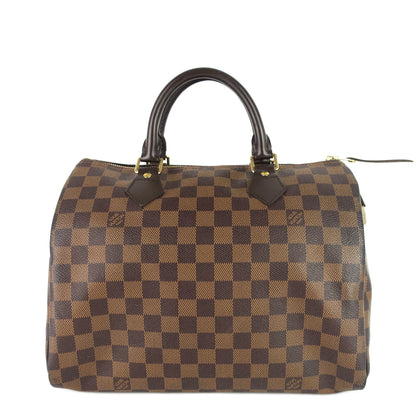 LOUIS VUITTON Speedy 30 Damier Ebene Canvas Bag