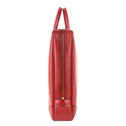 LOUIS VUITTON Porte-Documents Voyage Red Epi Leather Briefcase Bag