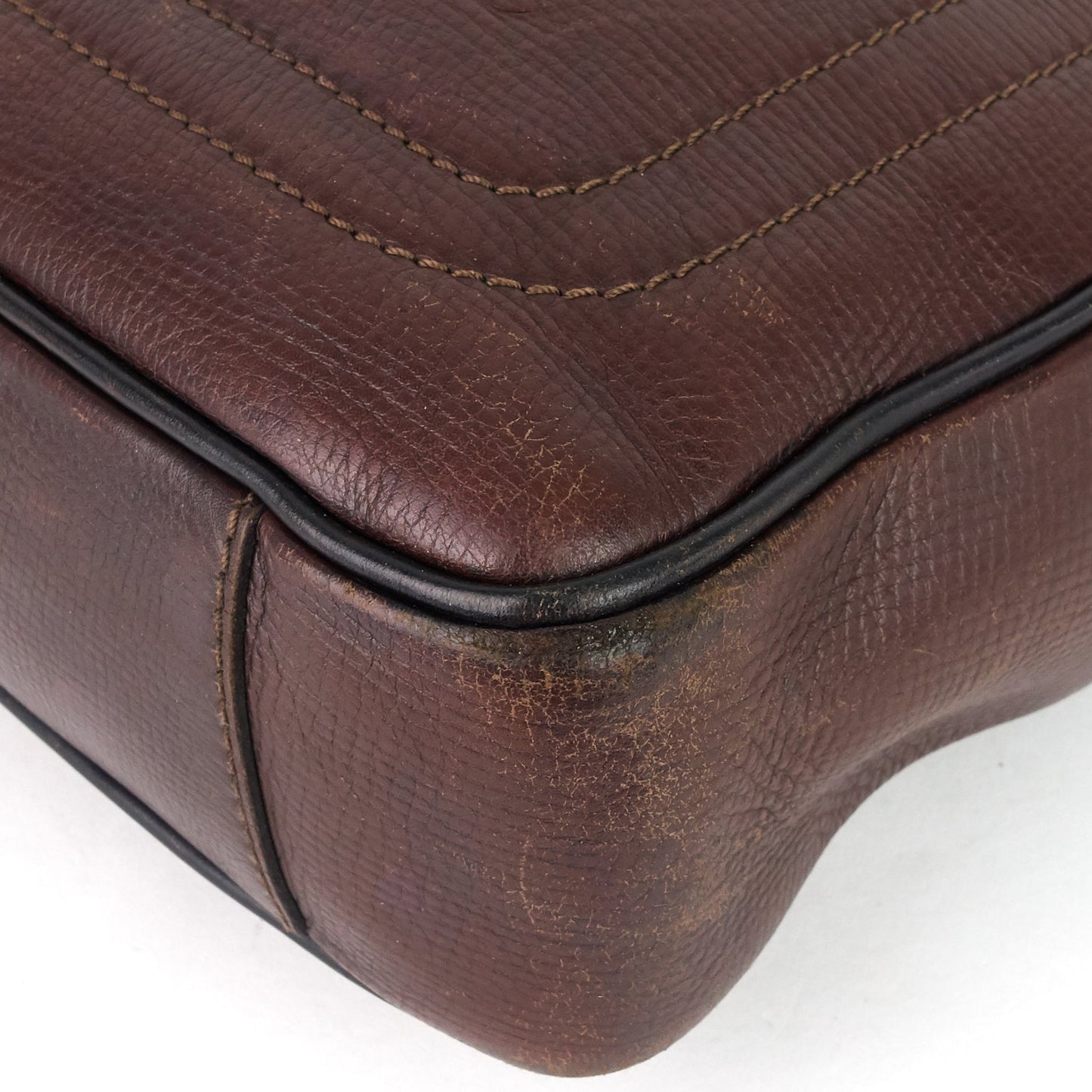 LOUIS VUITTON Utah Huron Leather Work Bag