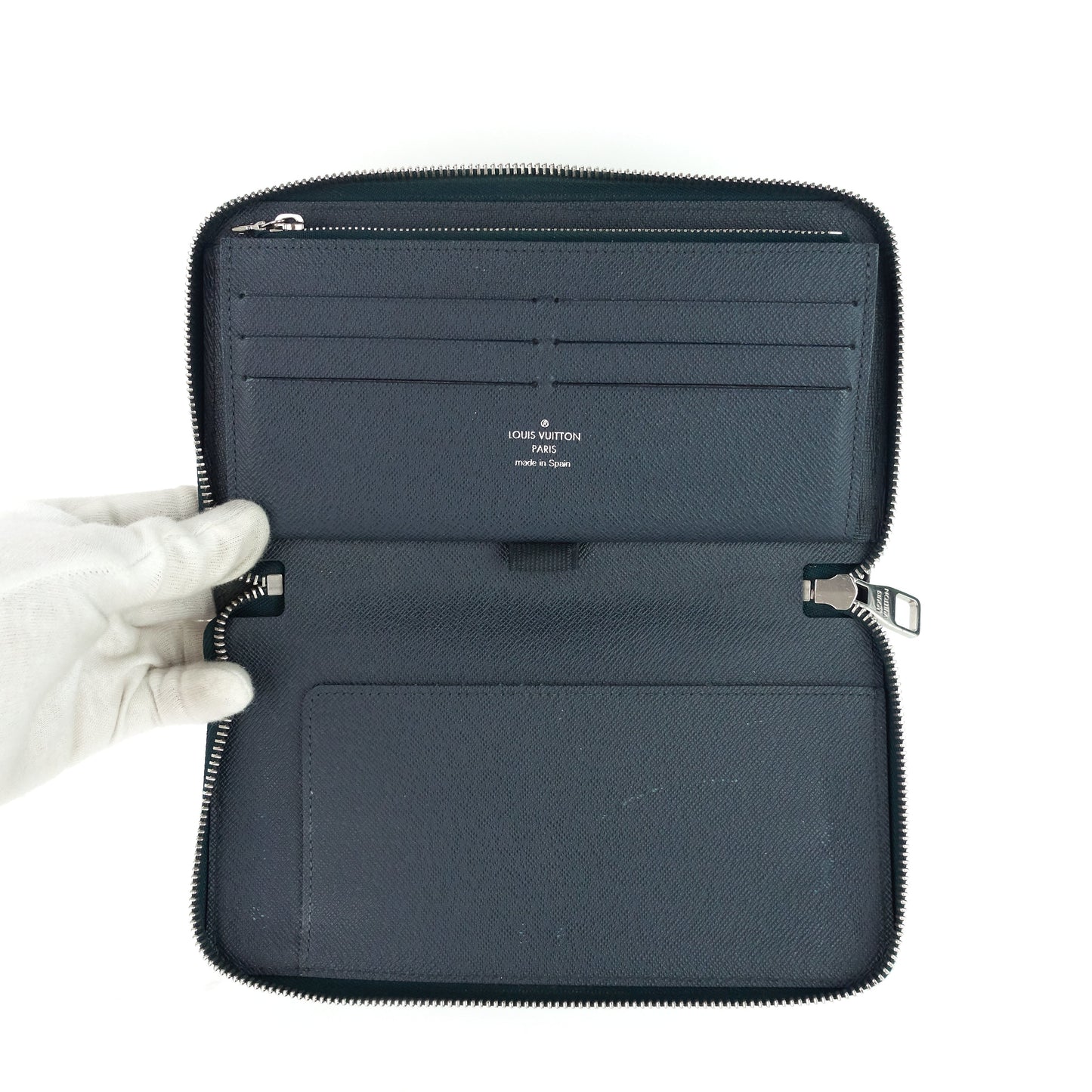 LOUIS VUITTON Zippy Navy Blue Epi Leather Organizer Wallet