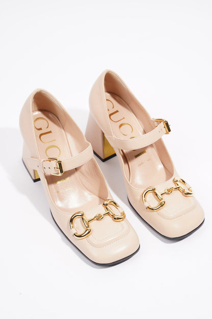 Gucci Horsebit Pump Nude Leather EU 36 UK 3