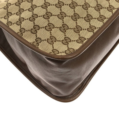 Brown Gucci GG Canvas Horsebit 1955 Tote Bag