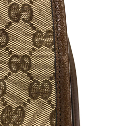 Brown Gucci GG Canvas Horsebit 1955 Tote Bag