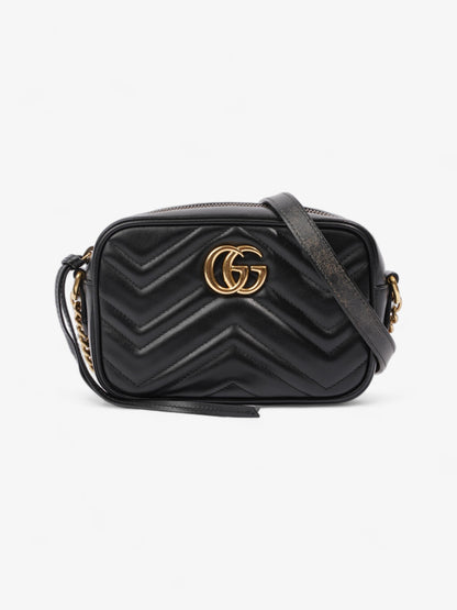 Gucci GG Marmont Black Matelasse Leather Mini