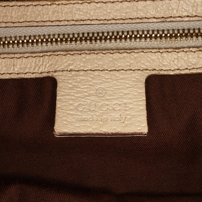 Brown Gucci GG Canvas Bamboo Tote Bag