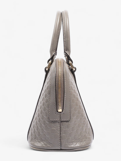 Mini Microguccissima Dome Bag  Grey Leather