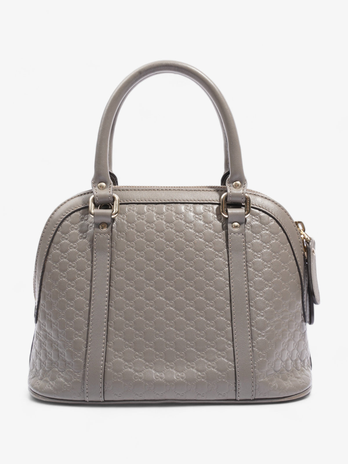 Mini Microguccissima Dome Bag  Grey Leather