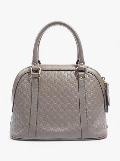 Mini Microguccissima Dome Bag  Grey Leather