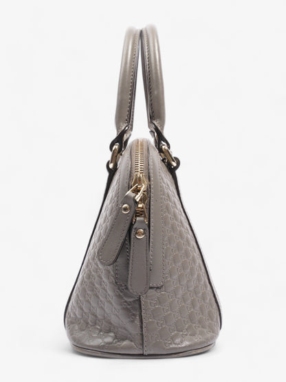 Mini Microguccissima Dome Bag  Grey Leather