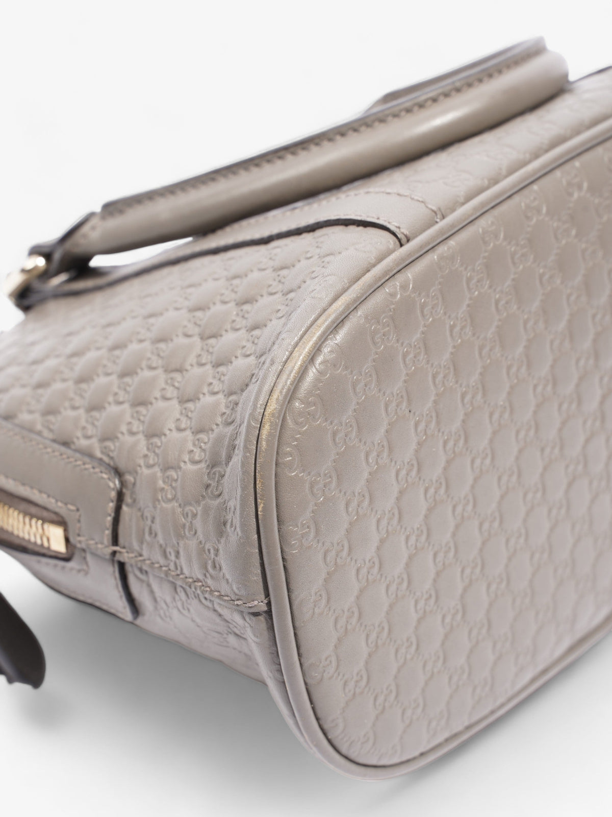 Mini Microguccissima Dome Bag  Grey Leather