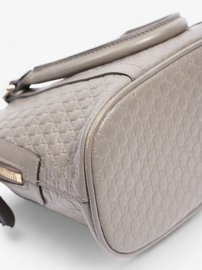 Mini Microguccissima Dome Bag  Grey Leather