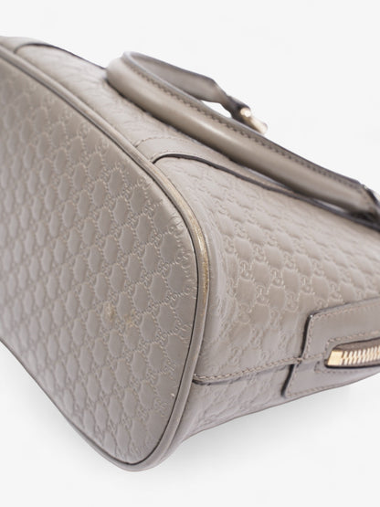 Mini Microguccissima Dome Bag  Grey Leather