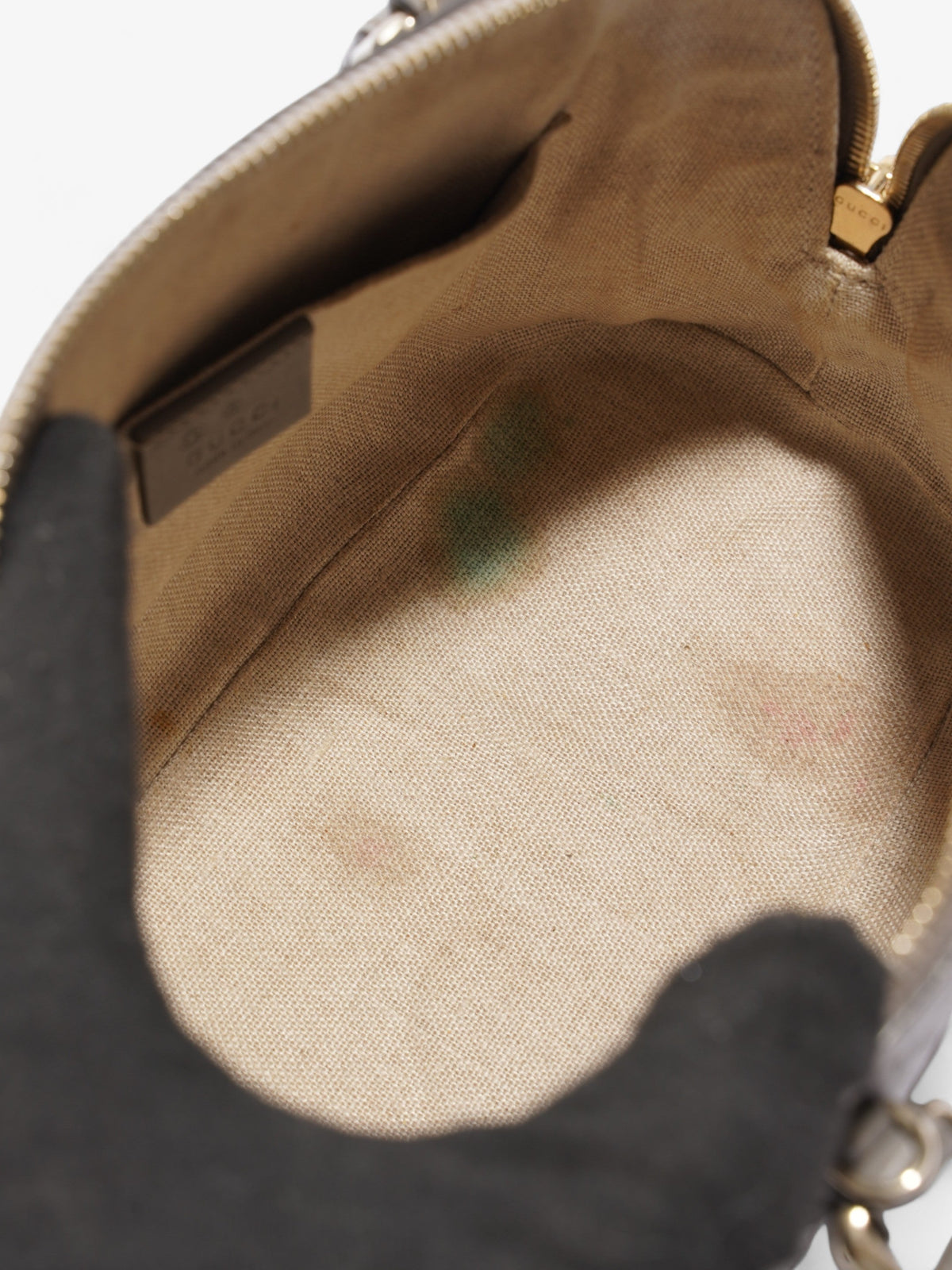 Mini Microguccissima Dome Bag  Grey Leather