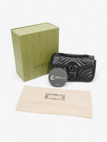 Gucci GG Marmont Black Matelasse Leather Mini