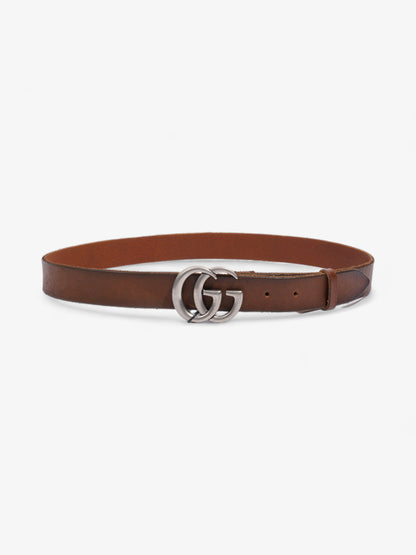 Gucci GG Marmont Thin Belt Tan Leather 90cm 36"