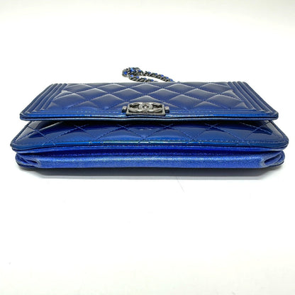 Chanel 30 Leather Blue Shoulder Bag