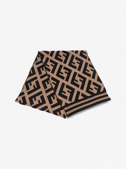 Fendi FF Scarf Brown  / Black Wool