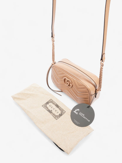 Gucci GG Marmont Beige Matelasse Leather Small