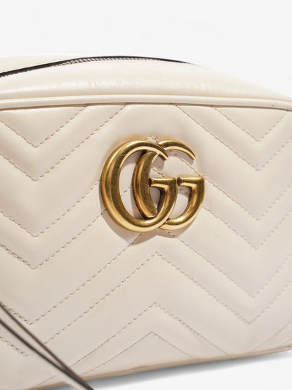 Gucci GG Marmont White Matelasse Leather Small