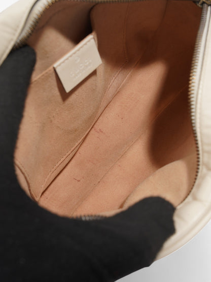 Gucci GG Marmont White Matelasse Leather Small