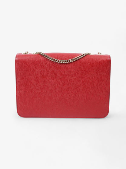 Gucci Dollar Interlocking G Red Calfskin Leather Medium