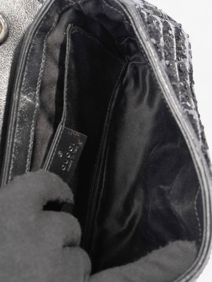 Gucci GG Marmont Black Sequin Mini