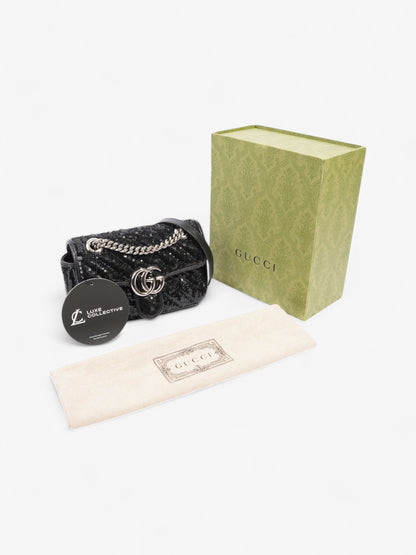Gucci GG Marmont Black Sequin Mini