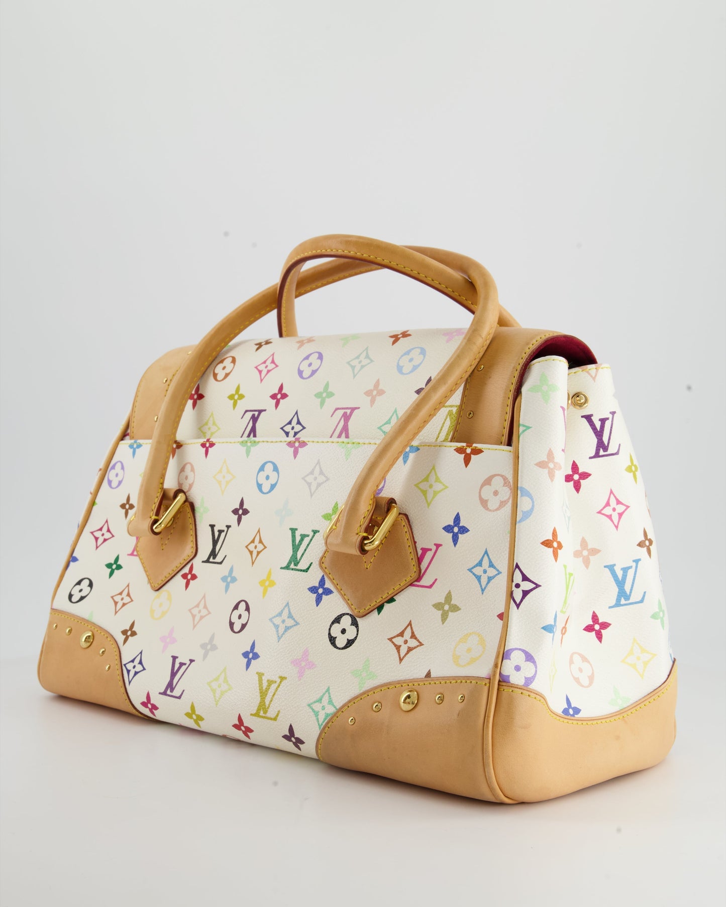 Louis Vuitton Monogram Multicolour Murakami Beverly GM Bag with Gold Hardware