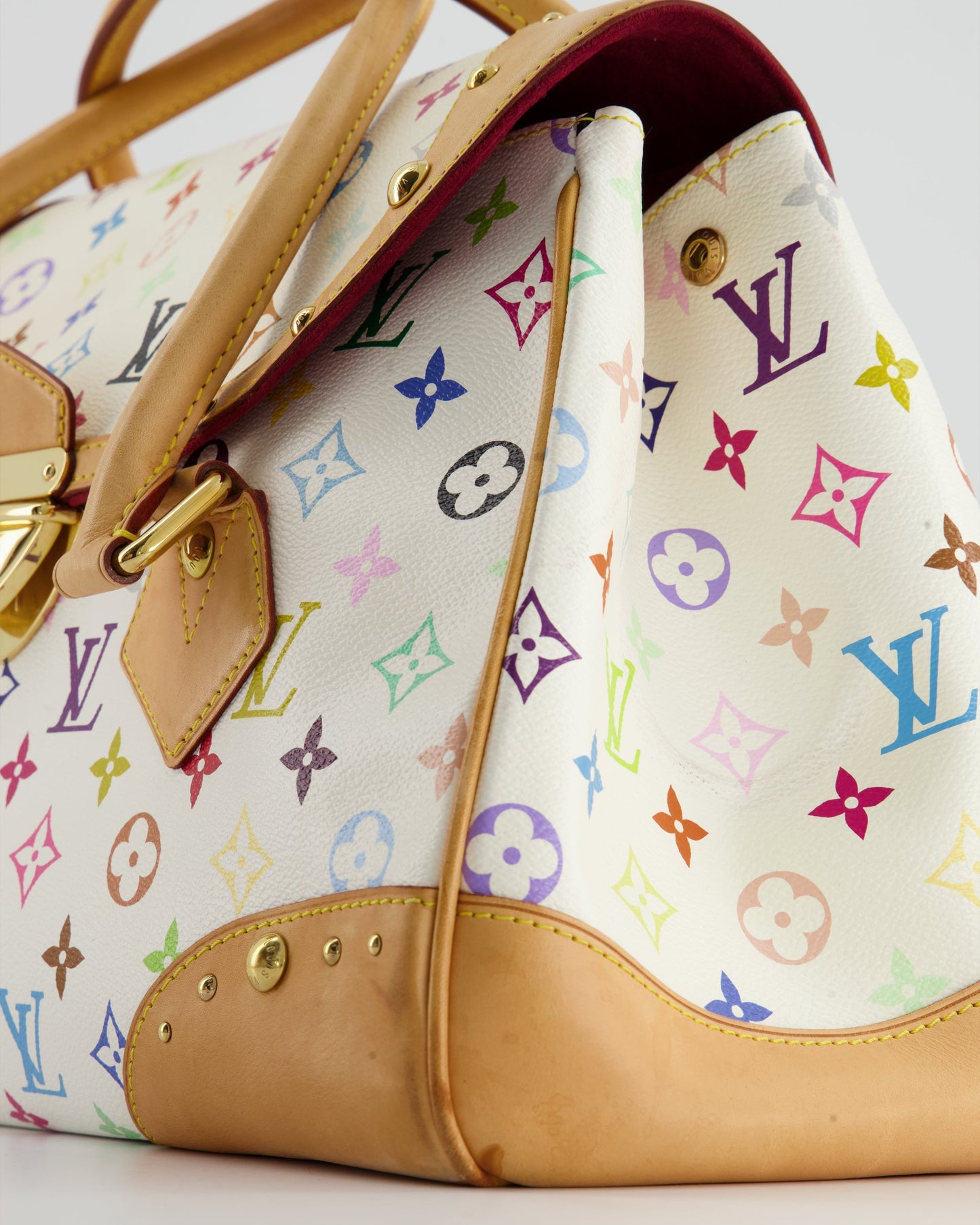 Louis Vuitton Monogram Multicolour Murakami Beverly GM Bag with Gold Hardware