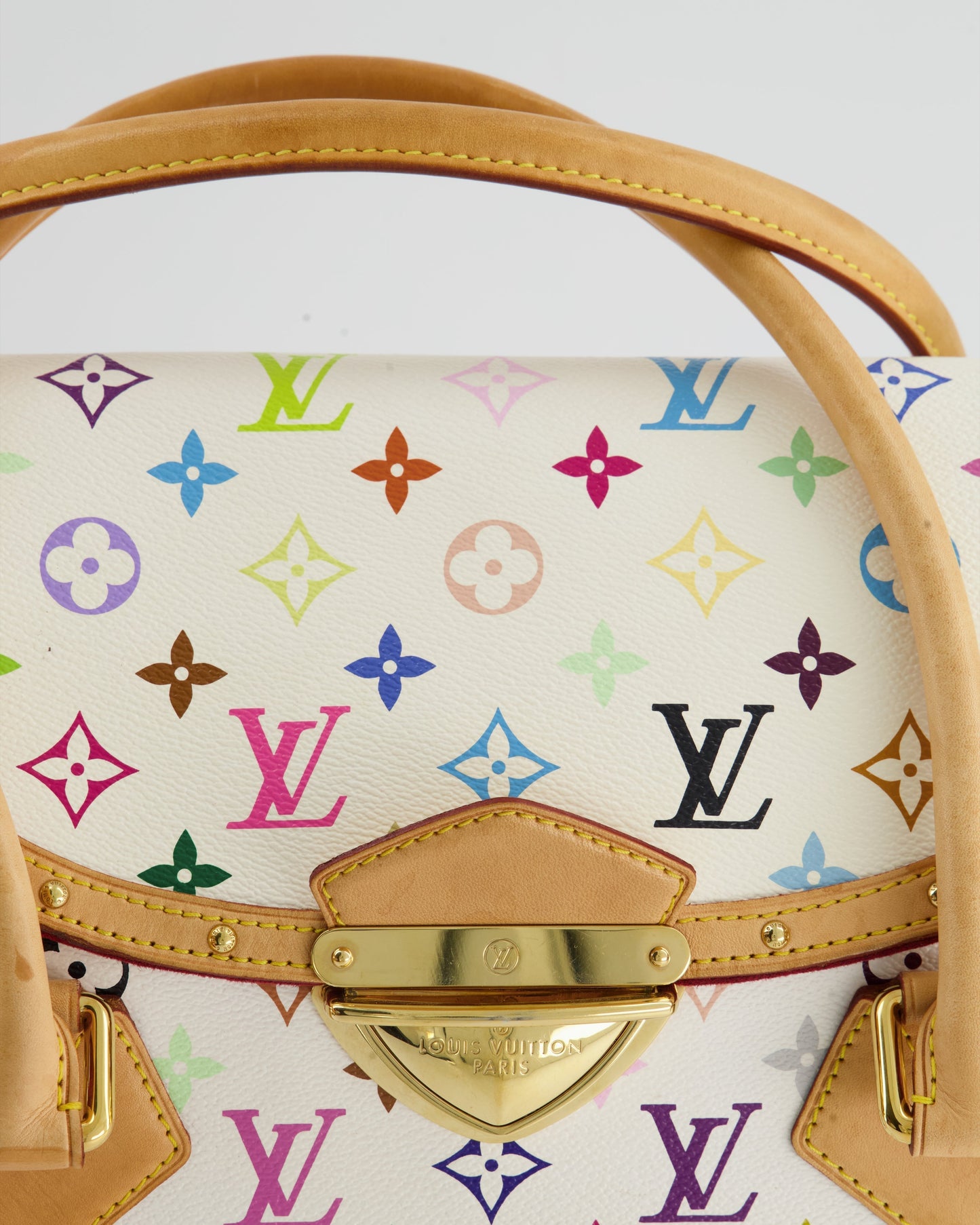 Louis Vuitton Monogram Multicolour Murakami Beverly GM Bag with Gold Hardware