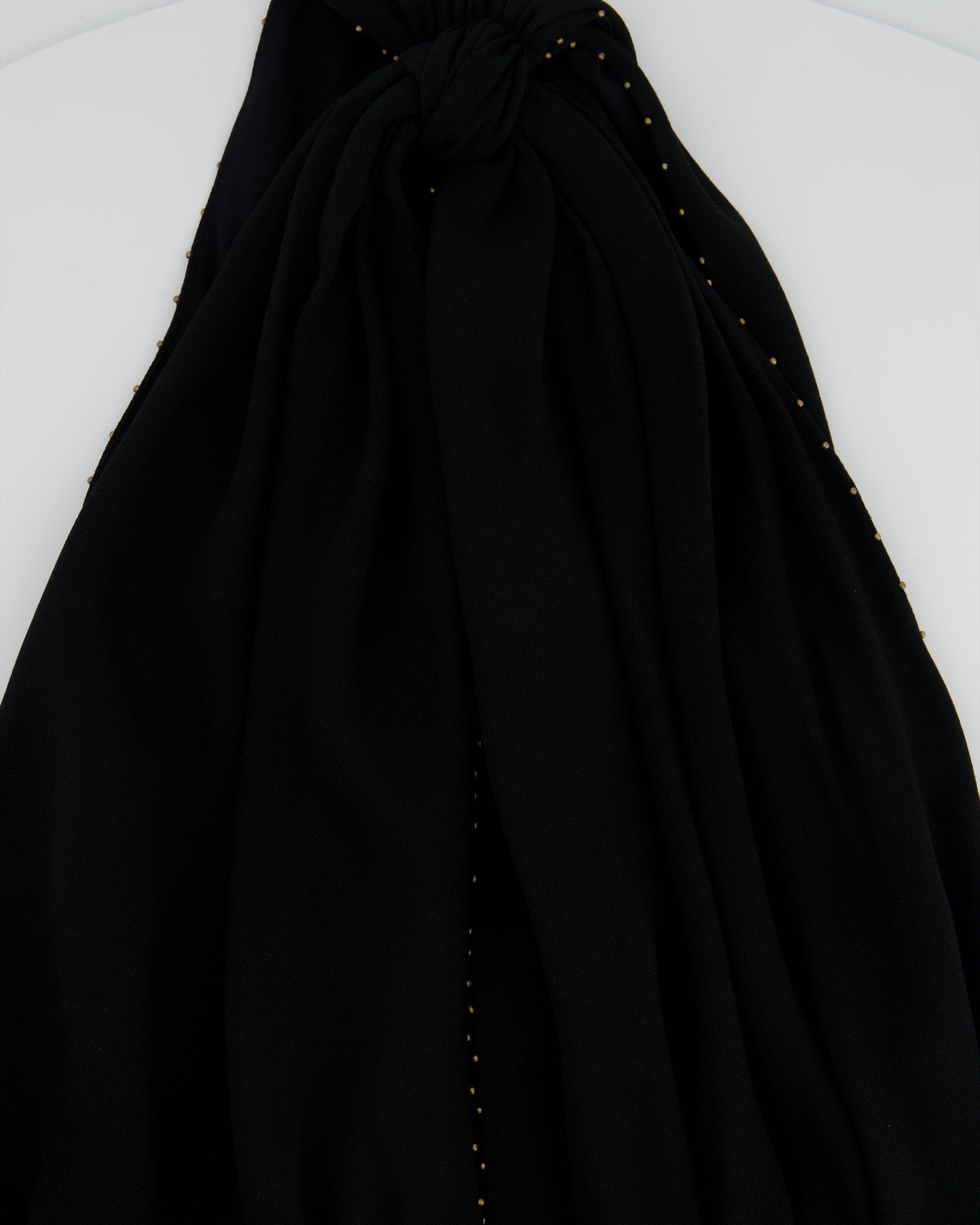 Saint Laurent Black Sleeveless Dress with Small Bronze Studs Size FR 40 (UK 12)