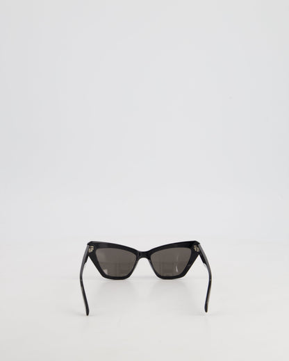 Saint Laurent Black Cat-Eye Acetate Sunglasses