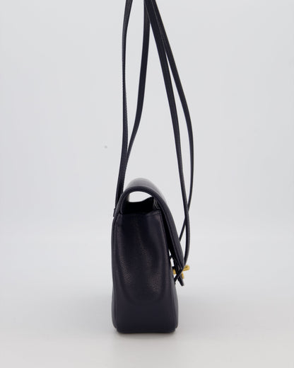 Chanel 26P Preppy Coco Small Flap Bag in Navy Caviar Leather with Gold Hardware