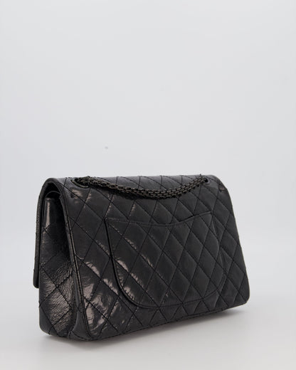 Chanel Black Reissue 226 Medium Double Flap Bag in Patent Leather with So Black Hardware