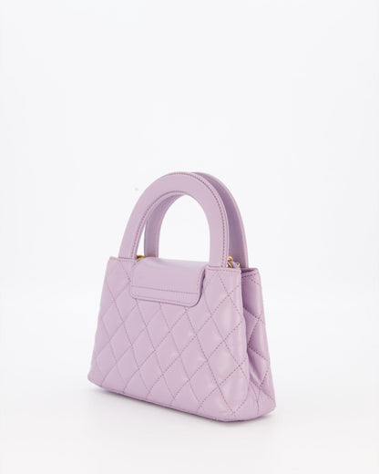*HOT COLOUR* Chanel Lilac Small Mini Kelly Shopping Bag in Calfskin Leather with Brushed Gold Hardware