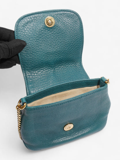 Gucci 1973 Crossbody Teal Leather